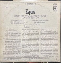 Leonard Bernstern Espana LP Plak