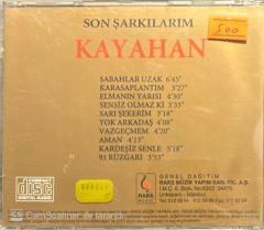 Kayahan Son Şarkılarım Sarı Bandrollü Nadir CD