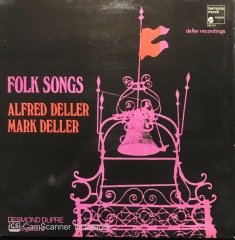 Alfred Deller Mark Deller Folk Songs LP Plak