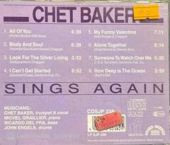 Chat Baker Sings Again CD