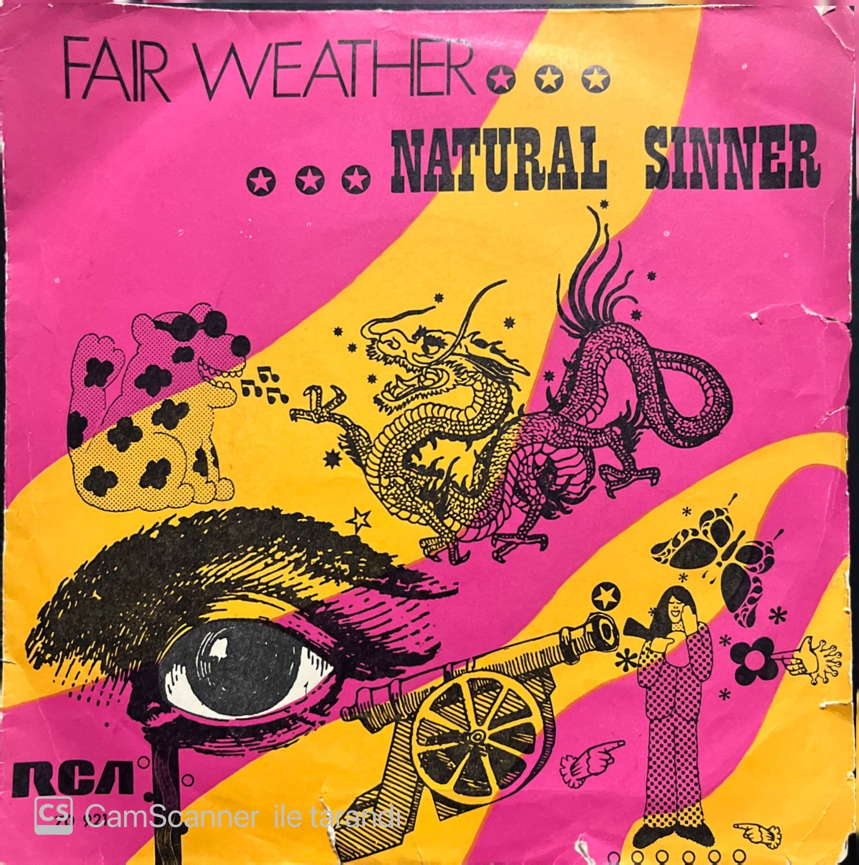 Fair Weather Natural Sinner Çizim Kapak 45lik Plak