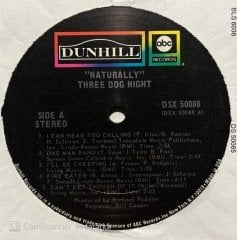 Three Dog Night Naturally LP Plak