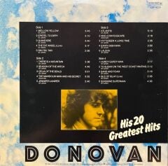 Donovan His 20 Greatest Hits Double LP Plak
