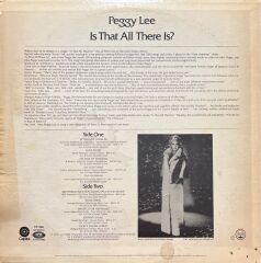 Peggy Lee Is That All There Is? LP Plak