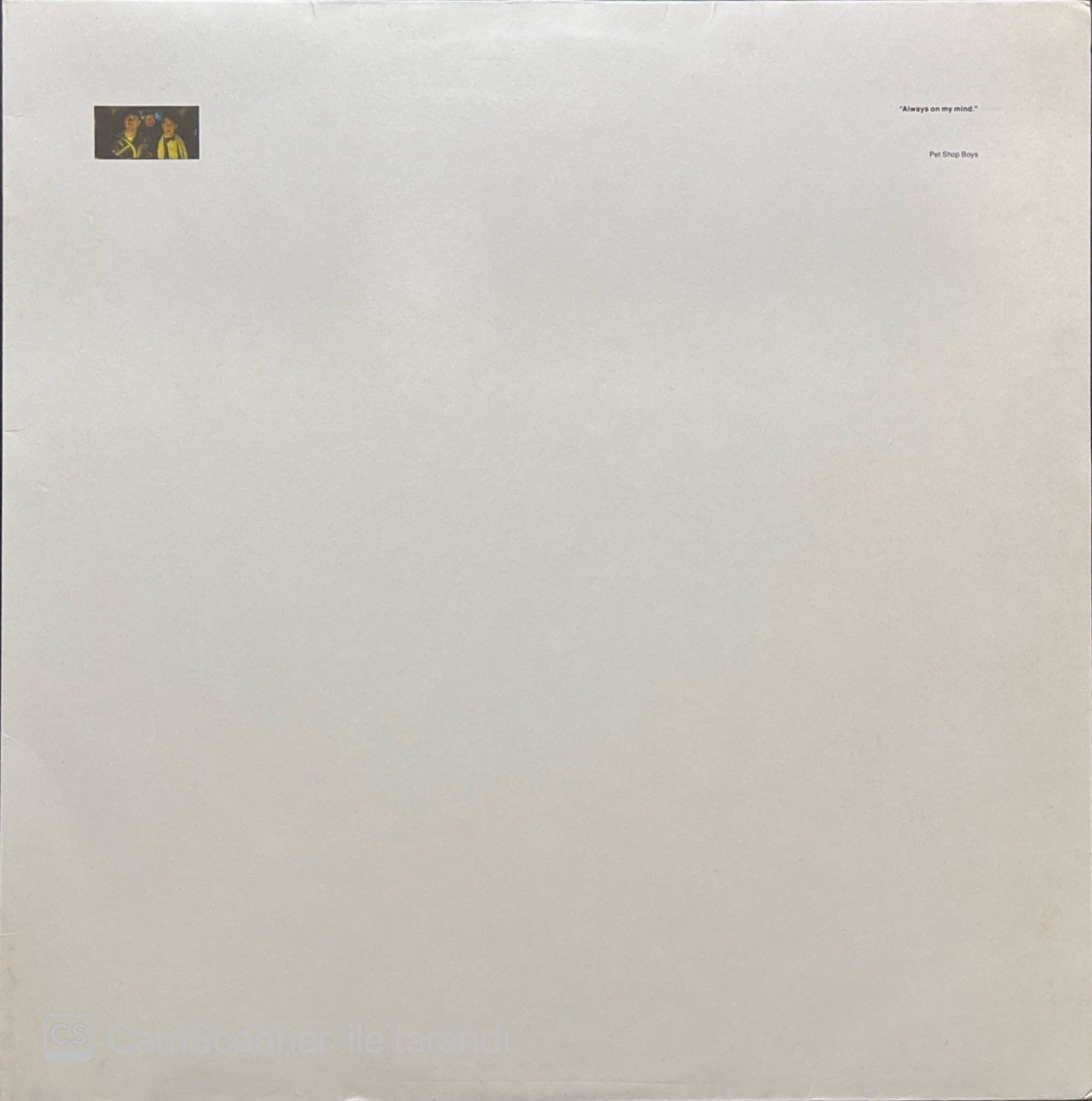 Pet Shop Boys Always On My Mind Maxi-Single LP Plak