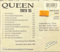 Queen Tokyo '85 CD