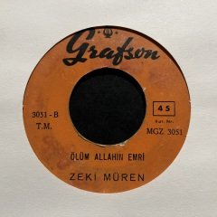 Zeki Müren Ölüm Allahın Emri 45lik Plak
