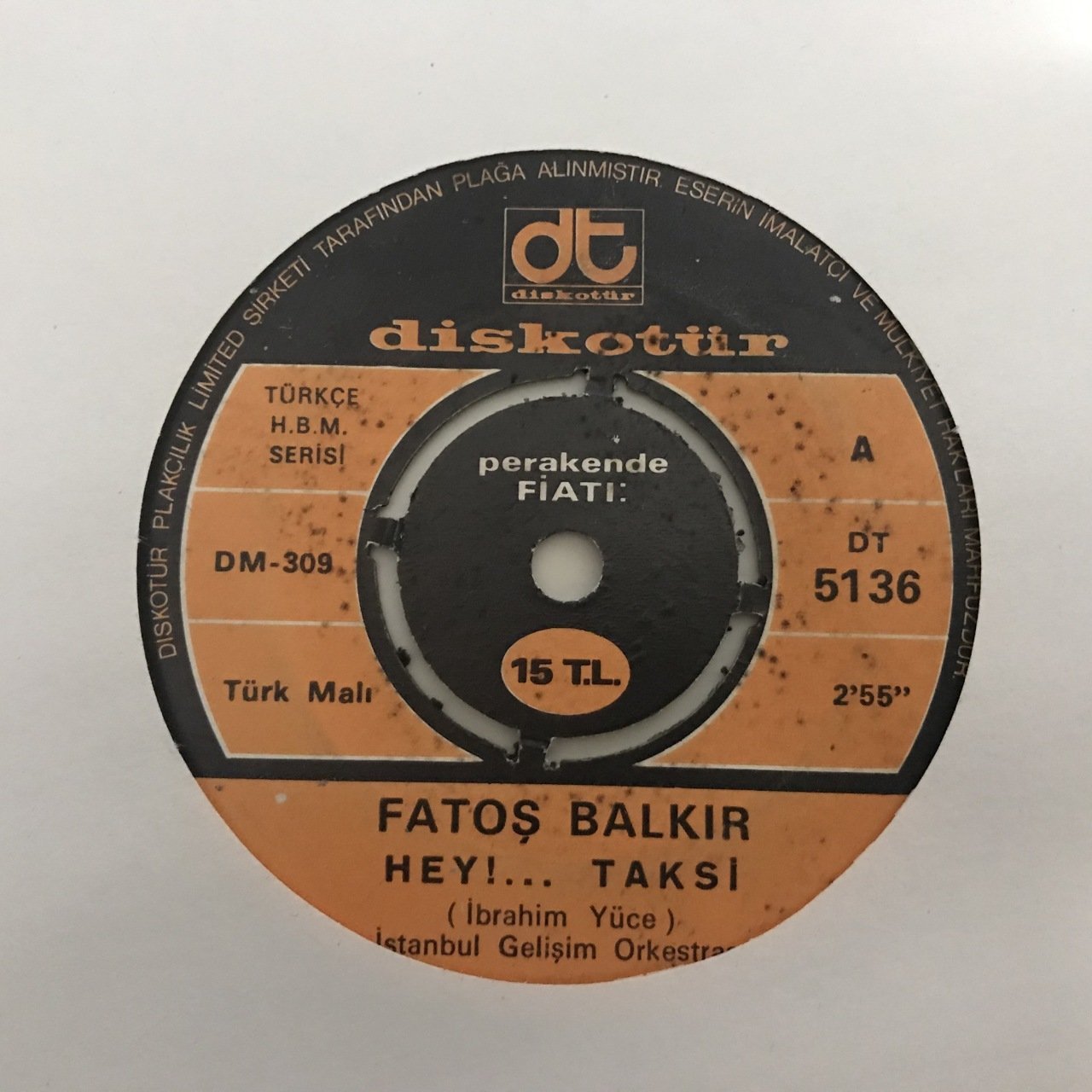 Fatoş Balkır Hey Taksi Depo Malı 45lik Plak