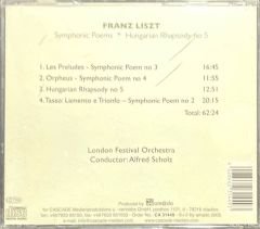 CD Franz Liszt Symphonic Poems Nos 2,3 and 4 CD