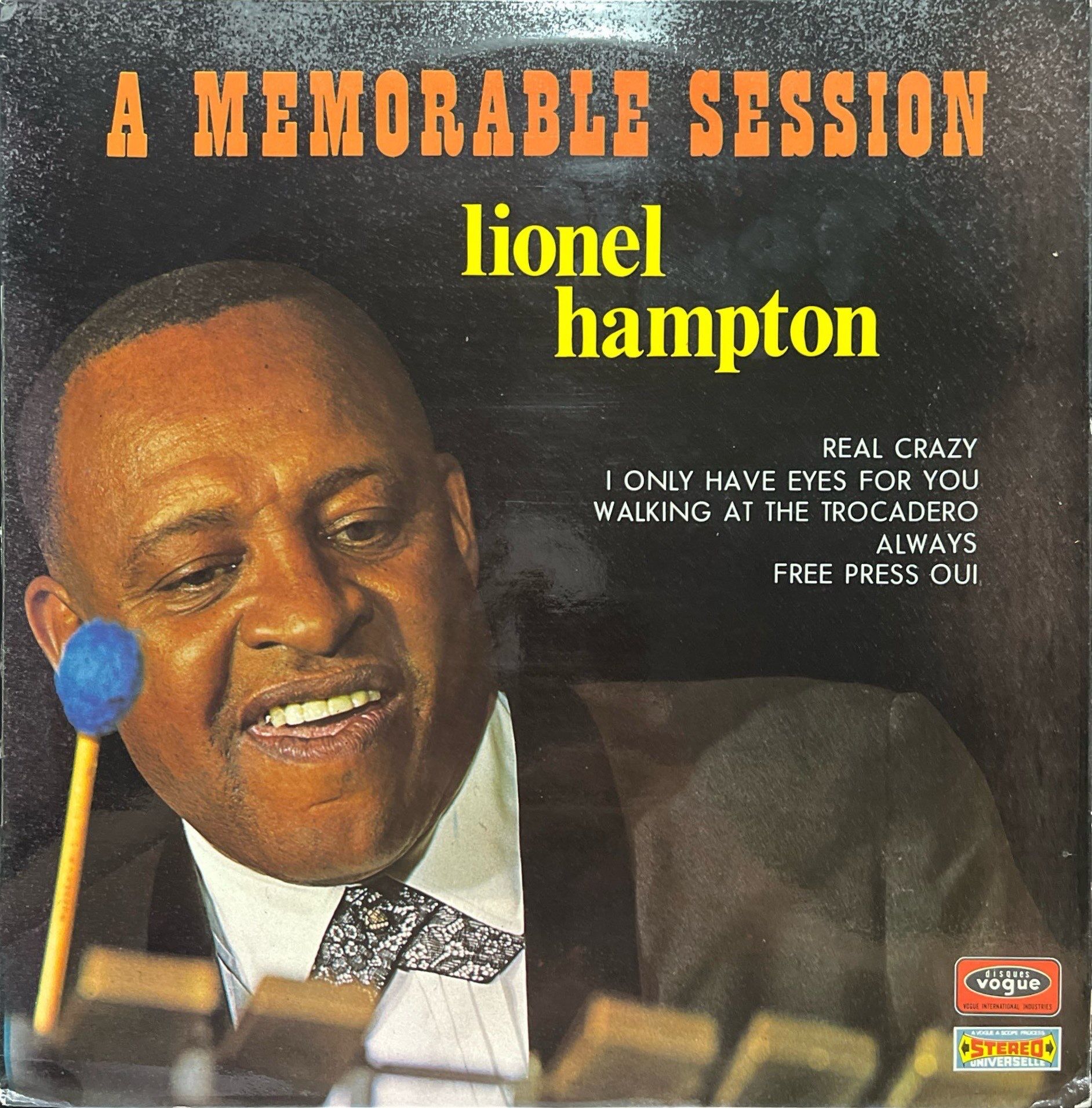 Lionel Hampton A Memorable Session LP Plak